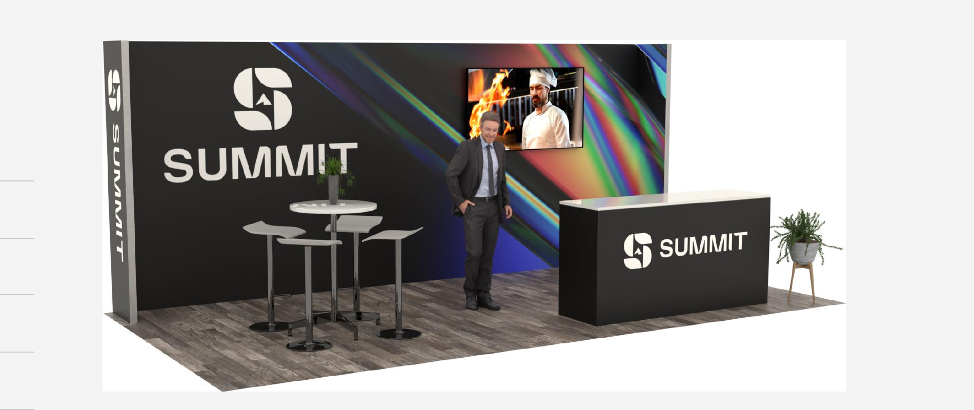Series B booth footprint rendering